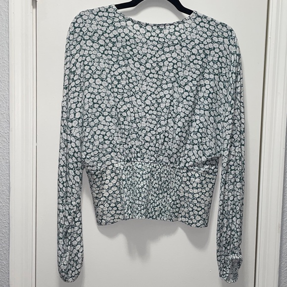 Abercrombie & Fitch Green Floral Blouse - Picture 3 of 4